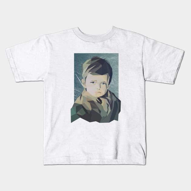 The Crying Boy Kids T-Shirt by tamir2503